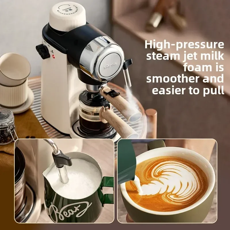 Home Small Semi-automatic Office All-in-one Machine American Hand Grinding Brew Coffee Pot Coffee Machine Coffee Maker