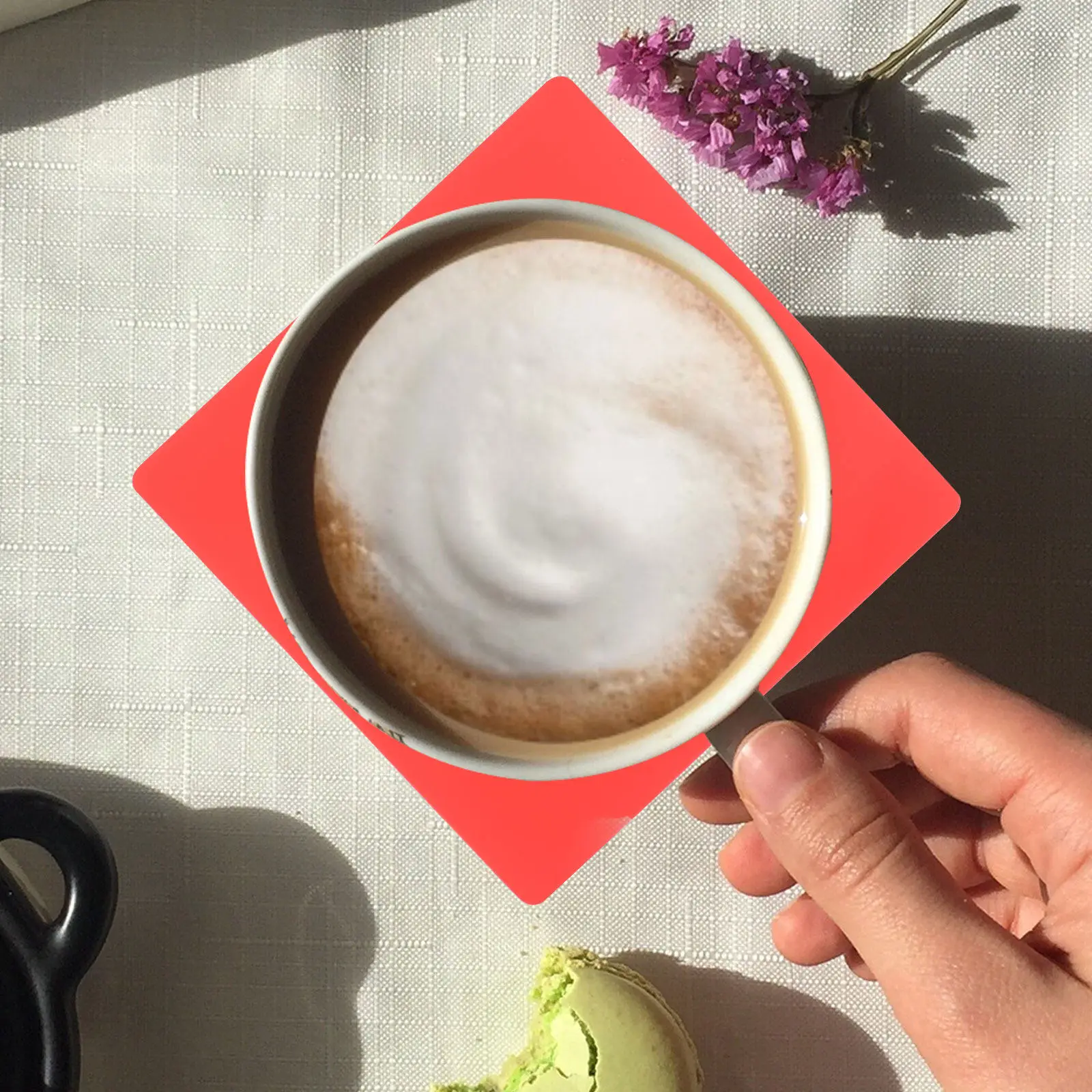 4Pcs Silicone Coasters Set Heat-Resistant Non-Slip Cup Mats for Table Protection Smooth Surface Dishwasher Safe Gift Idea