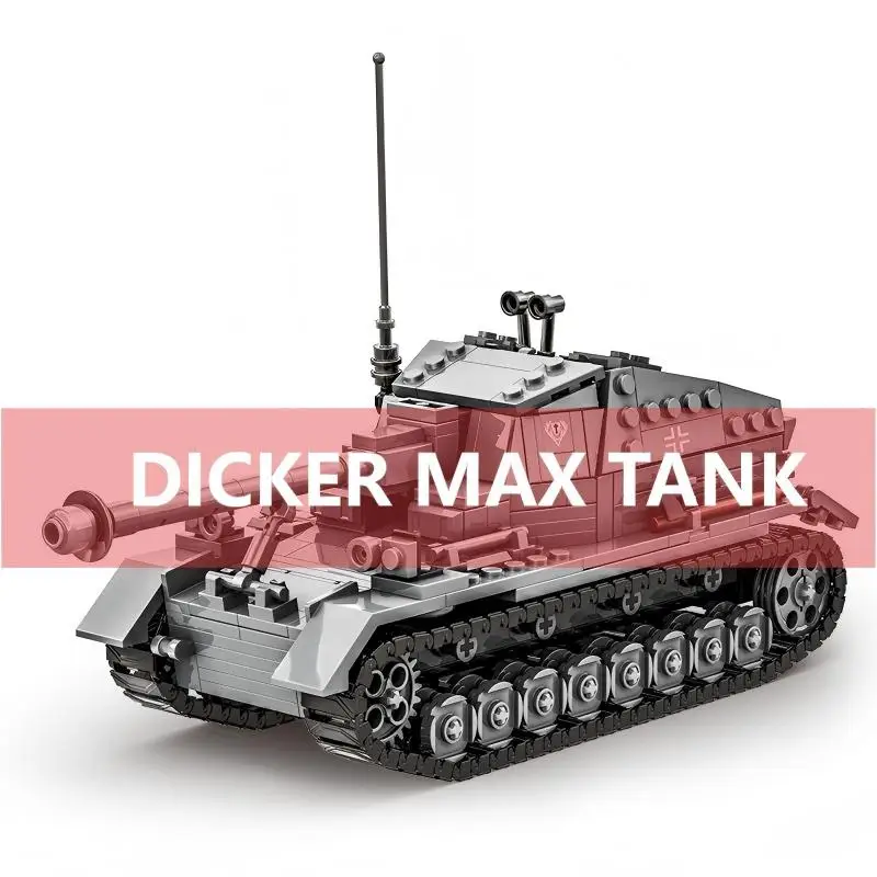 

Tank Model Building Blocks Set DIY WW2 Military Armored Vehicle Bricks Toy for Children Gift Educational Historical Theme