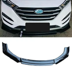 For 4PCS Hyundai Tucson ABS CAR Front Bumper Lips Diffuser Anti-Collision Accessories Body Kit Refit 2015-2019 Year