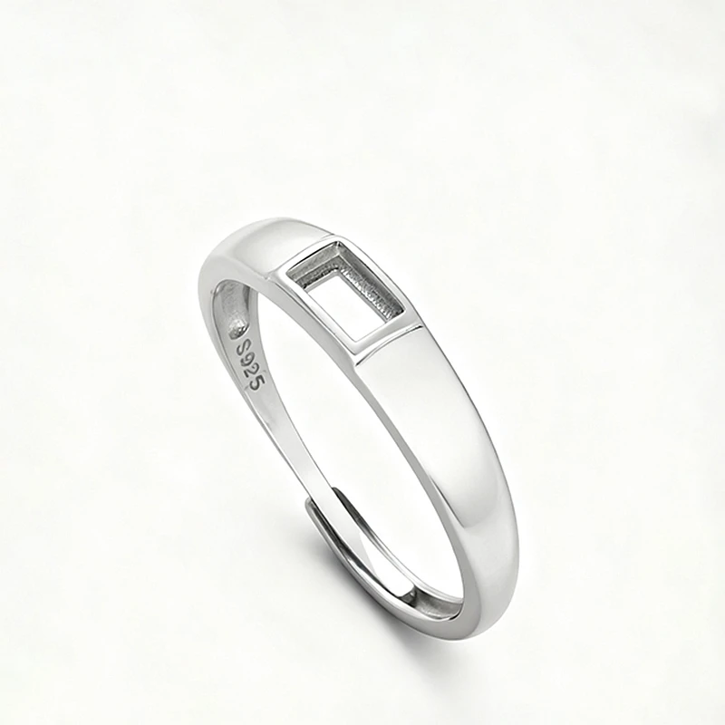 

Обручальное кольцо из стерлингового серебра 925 пробы, 3x5 мм, полукрепление кольца принцессы с кабошоном