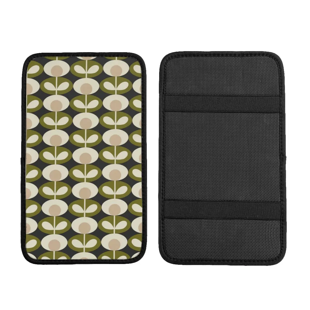 Orla Kiely Multi Stem Flowers Car Armrest Cover Mat Anti-Slip Scandinavian Style Center Console Cover Mat Storage Box Pad