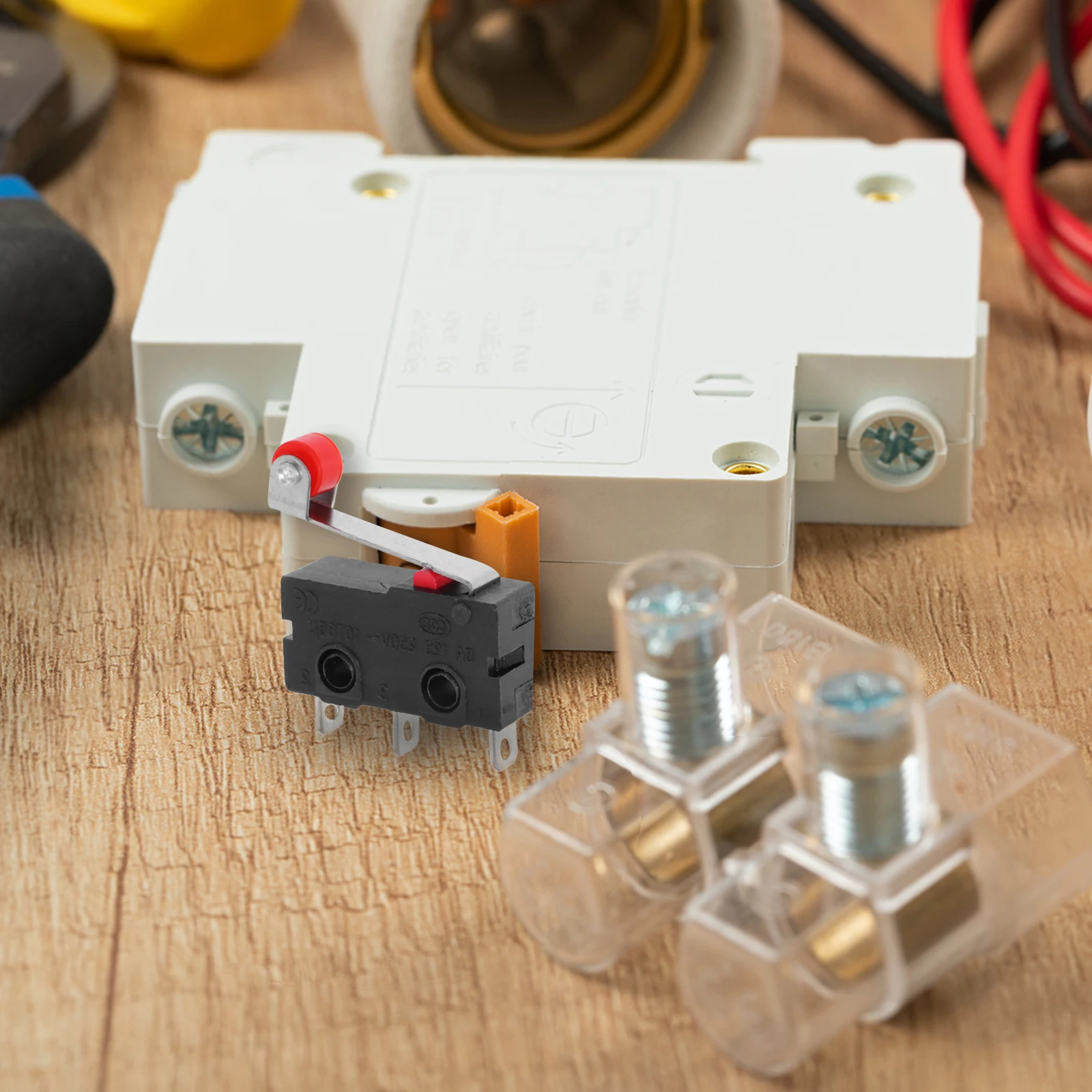 

10 шт., роликовый рычаг SPDT, 3-контактные клеммы, монтажное отверстие 2 мм, расстояние 9,5 мм, 7,2x9 мм, промышленное управление