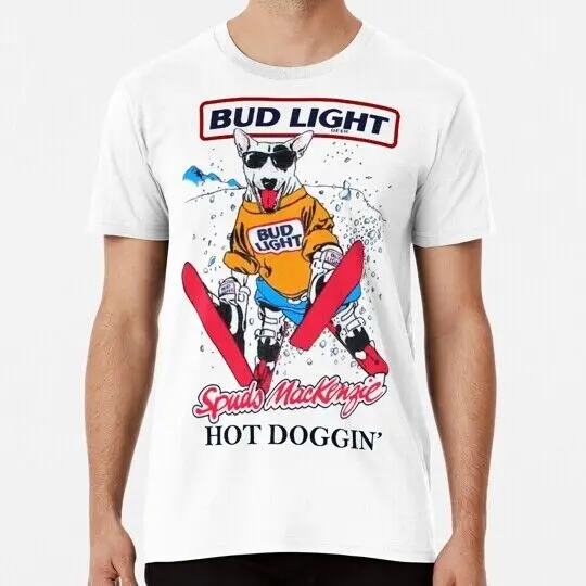 Spuds Mackenzie Snowboard 80s Throwback S to 5XL Made in the USA T-Shirt