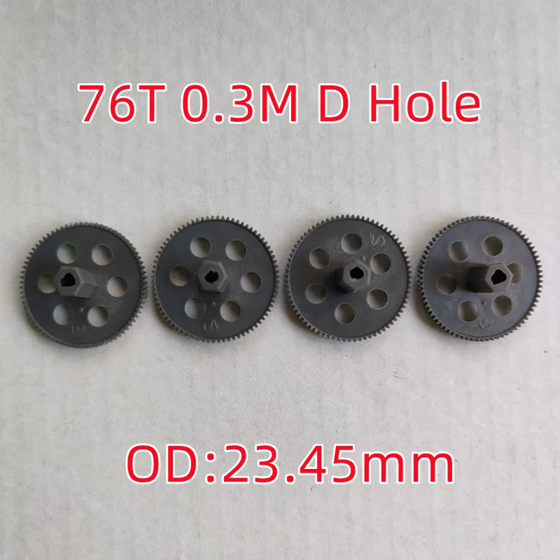 76T 0.3M Gear 76 Teeth 12T Bearings D-Shape Shaft Drones Pinion Parts Stable Four Axis Aircraft\'s Roller Spare Parts