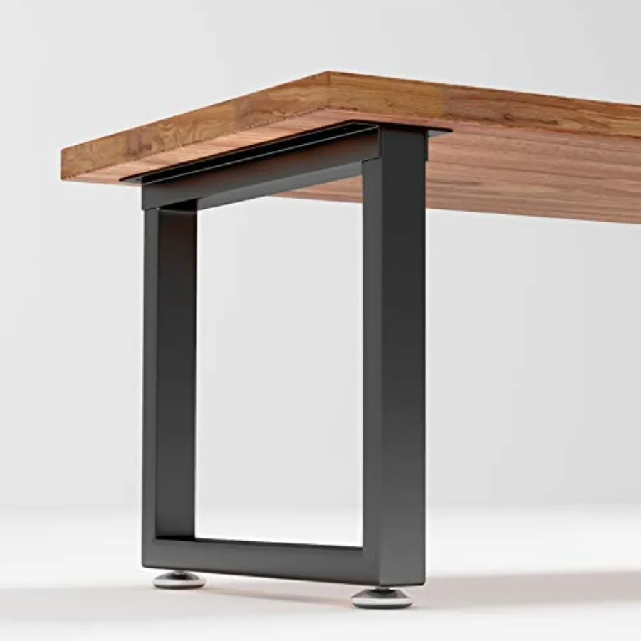 

Metal Table Legs 16 inch Height x 17.7 inch Wide with Adjustable Protector Feet Heavy Duty Metal Furniture Legs for Coffee Tabl