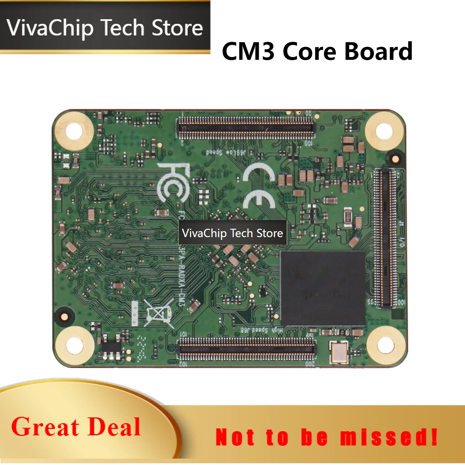 VivaCTRadxa CM3 Compute Module Based On Rockchip RK3566 SoC Quad-core Arm Cortex-A55Compatible with Raspberry Pi baseboard