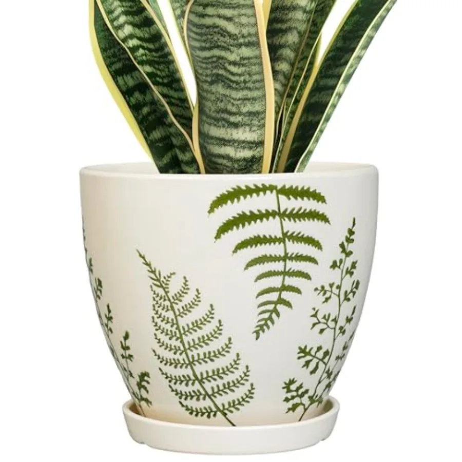 

Керамический цветочный горшок.2 - Керамическое кашпо для комнатных растений, круглое, в стиле бохо, декоративное, для улицы, с дренажным отверстием и поддоном.