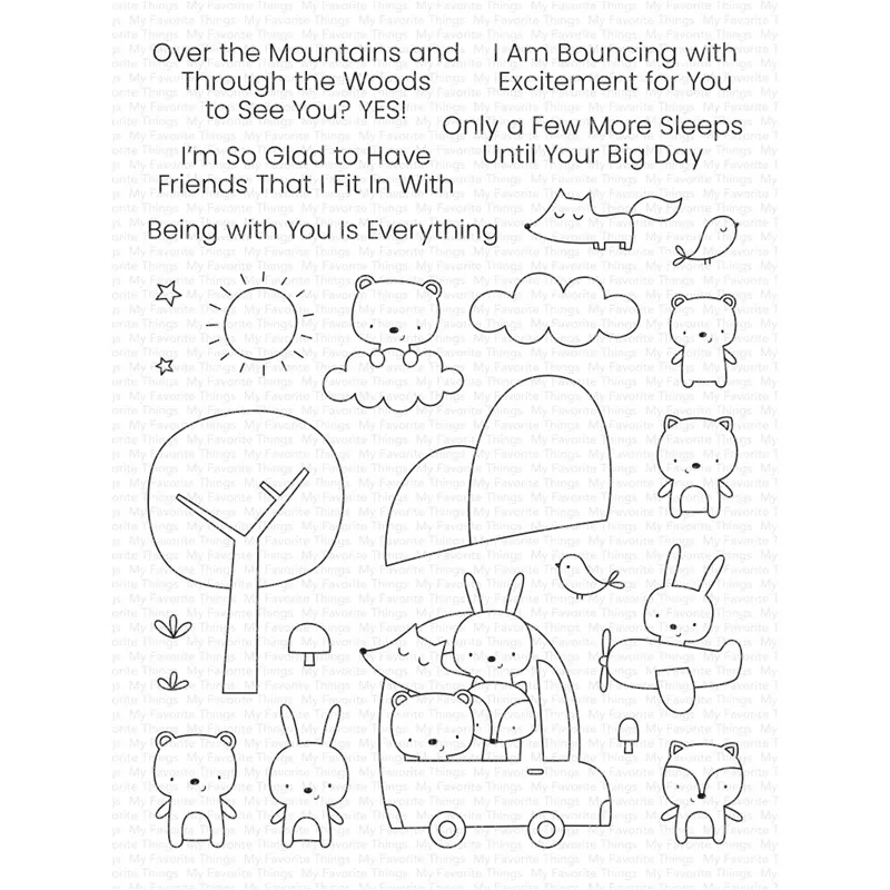 May 2023 New I'm Glad We Fit In Animals Clear Stamps Cutting Dies Scrapbooking for Paper Making Embossing Frames Card Set