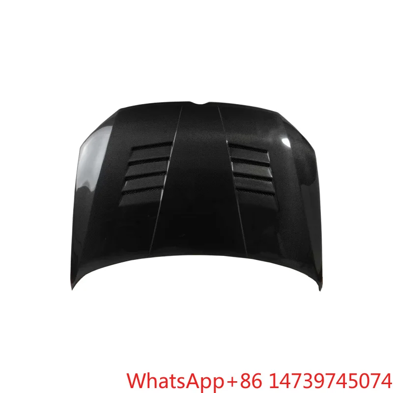 4-Vent Screw-On Carbon Fiber Engine Hood Front Bonnet Exterior Upgrade Parts With Mounting ScrewsCar Parts And Car Kits