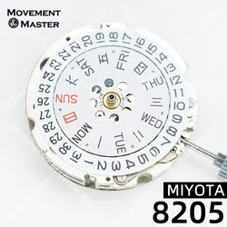 New MIYOTA 8205 8200 movement Watch accessories Japanese original automatic mechanical 3 hands with date Date At 3:00 Overall