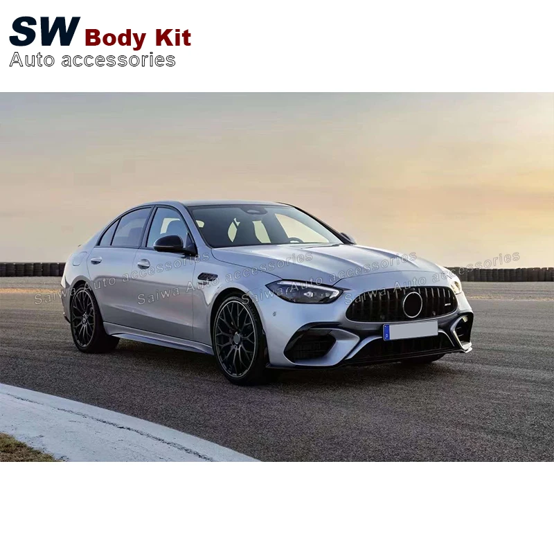 SW C63 S AMG Style Body Kit For -maybenz C-Class W206 2022+ Upgrade Modification Car Bumper Grille Auto Parts