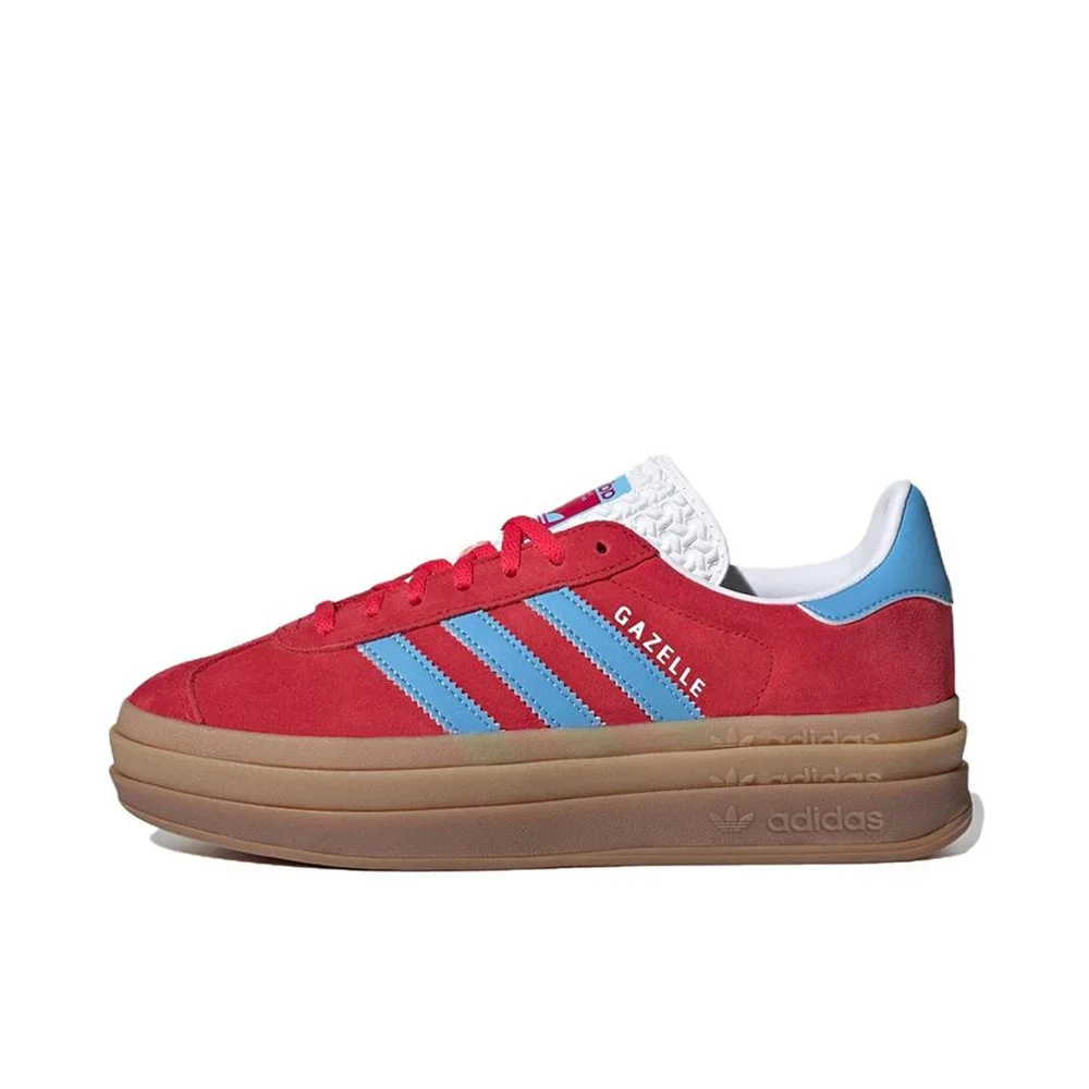 

Adidas Originals Gazelle Bold Women Red Blue Fashion Height Increase Sneakers Anti-slip German Training Board Shoes IE0421