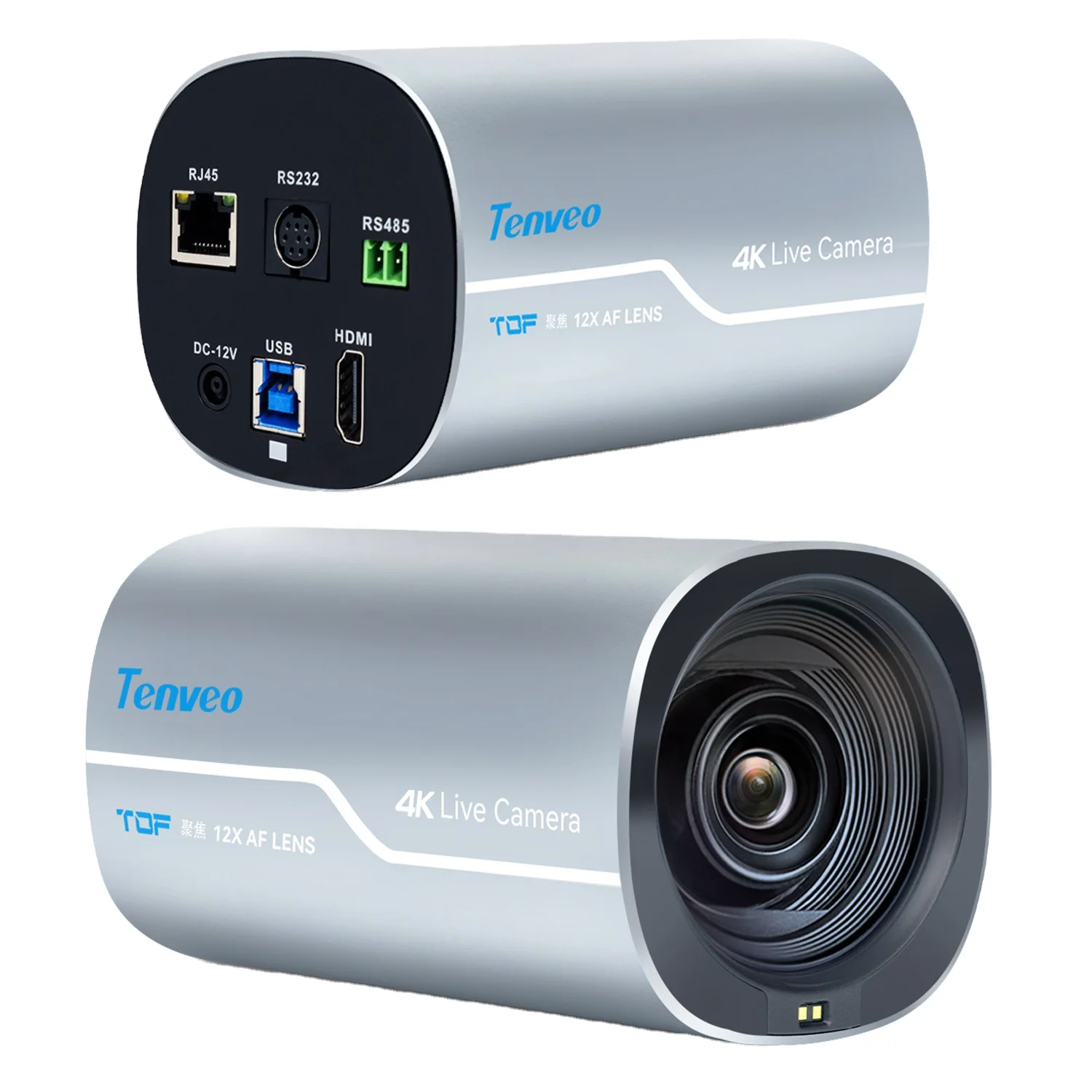 Tenveo Vertical Screen Podcasting 12x 4k NDI Box Camera HDMI USB Camera for Broadcasting