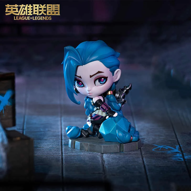 In Stock Original LOL Jinx League of Legends Battle of the Two Cities PVC Anime Figure Model Collectible Ornament Gifts for Kids