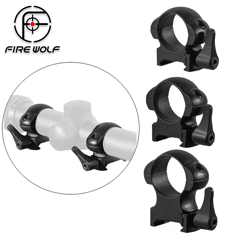 

2PCS Quick Detach Steel 25.4mm Low/Middle/High Outdoor Hunting Scope Mount Picatinny Ring Mounts