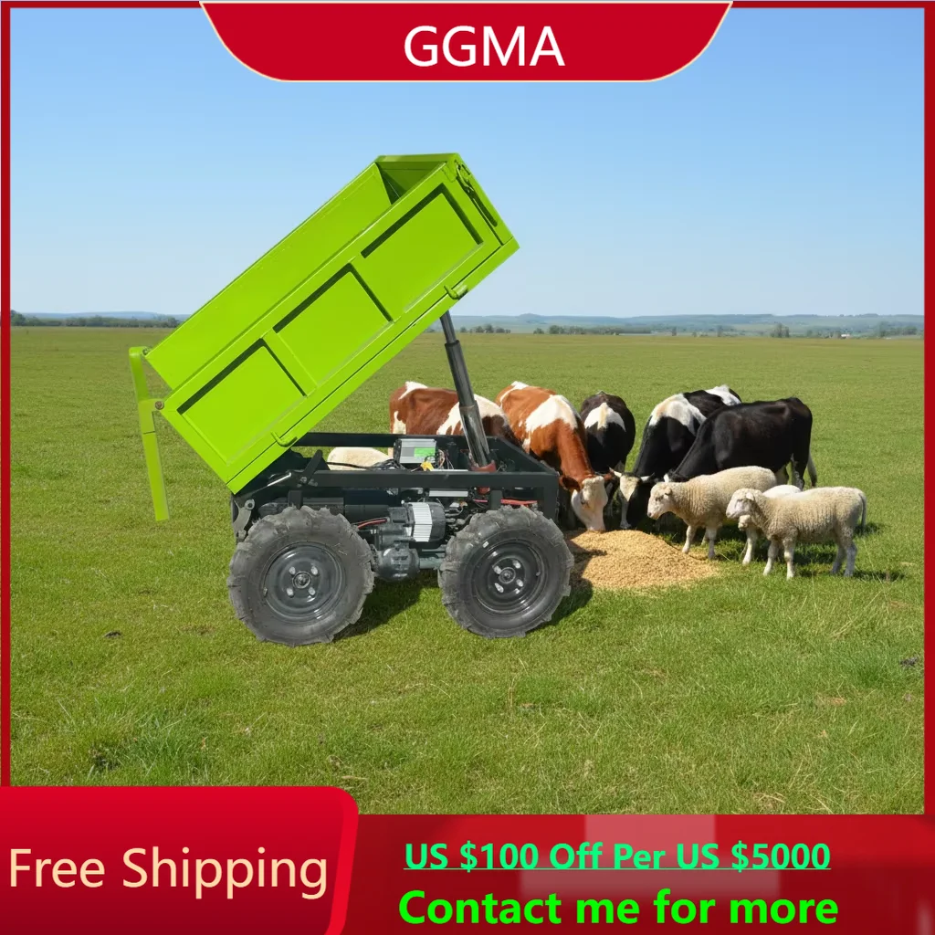 GGMA Remote-Controlled Electric Mini Tracked Transporter for Livestock Farm Feed Handling & Construction Waste Trans