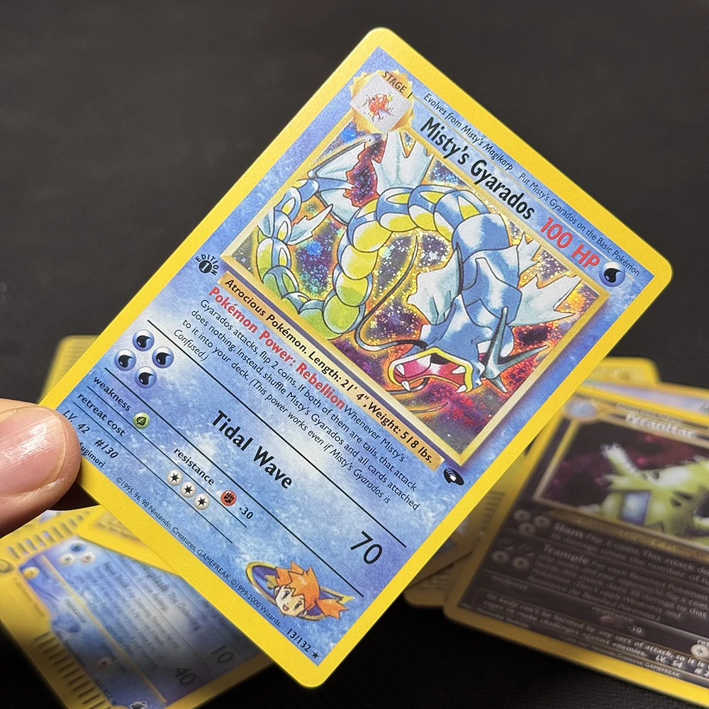 PKM Proxy jeu cartes en aluminium Gyarados Vaporeon Misty s Gyarados Pichu Pichu ho-oh DialgaEX GengarEX Hydreigonex Kyuremex Magikarp