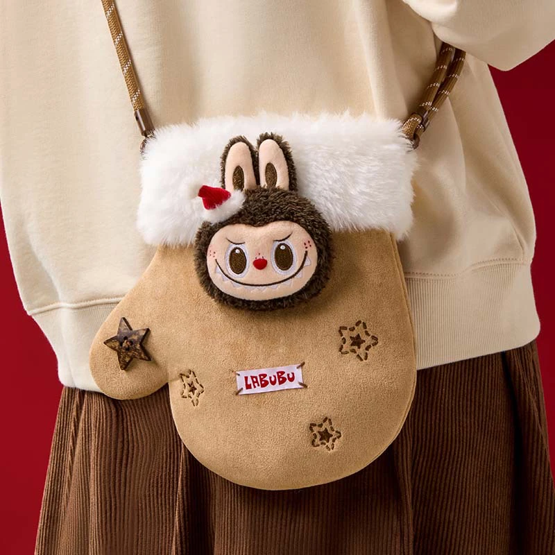 In Stock Genuine Labubu Christmas Gloves Crossbody Bag Limit Mokoko Twinkly Fairy Tale Series Vinyl Pendant Doll Birthday Gift