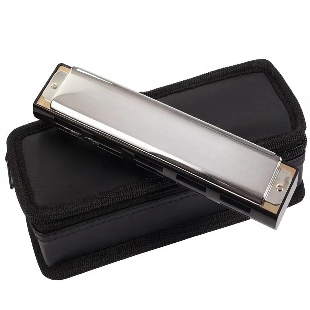 Mini Chord Harmonica 10-Hole Resin & BA Shell Musical Instrument for Band Accompaniment Ensemble Use