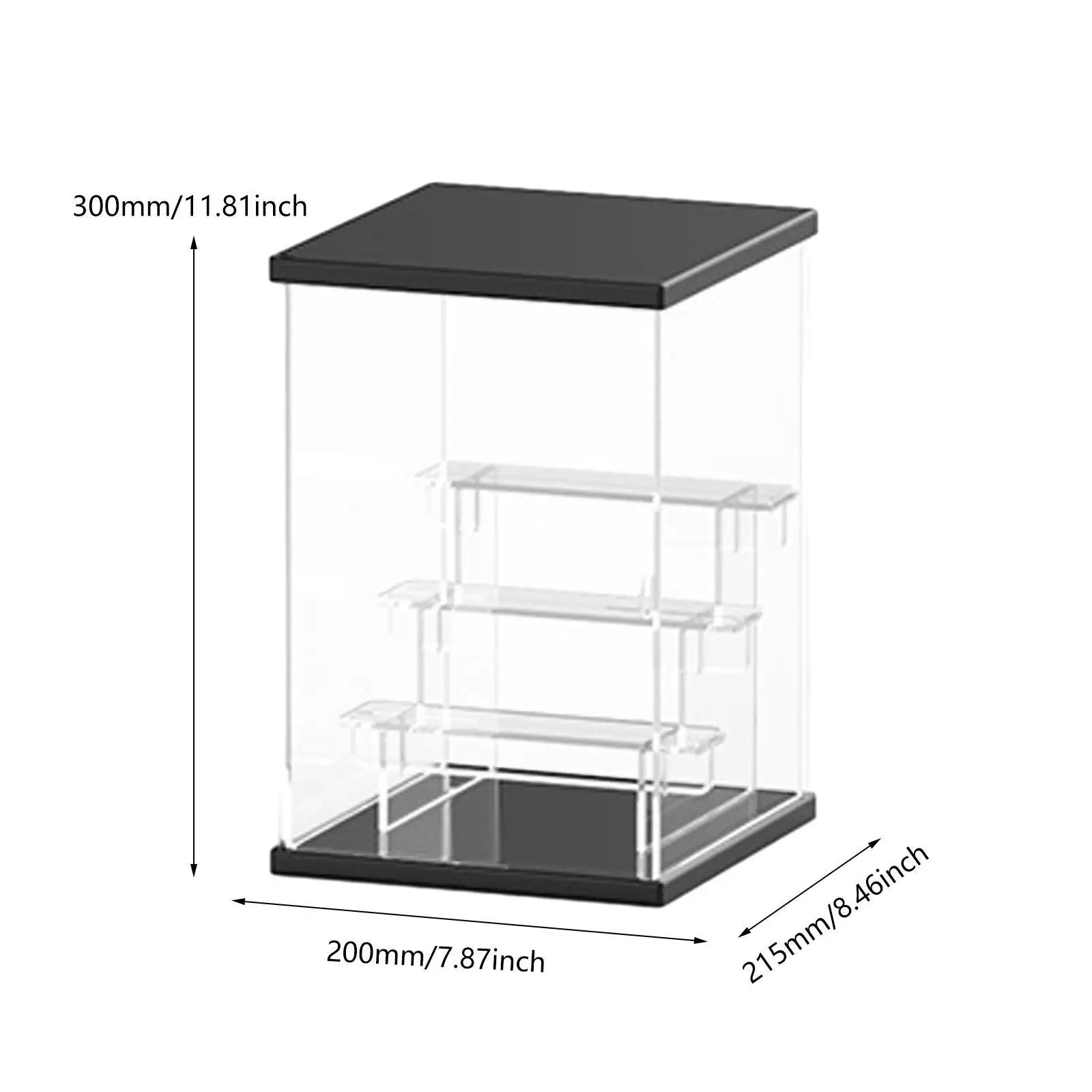 Vitrina de acrílico, caja de exhibición de almacenamiento, exhibición resistente para limpiar coleccionable