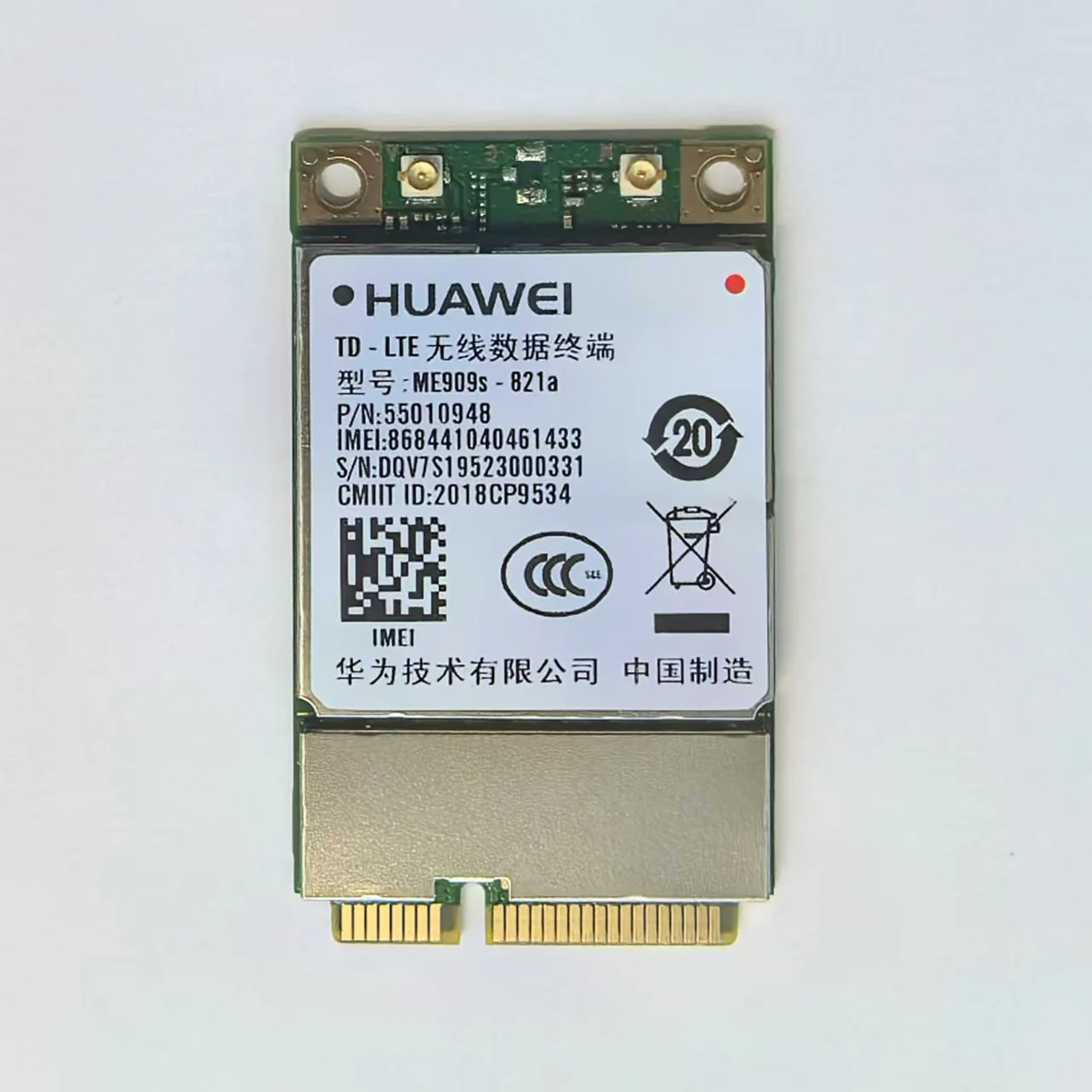 HuaWei ME909s-821a 4G CAT4 LTE M2M Full Network mini pcie Module LTE-FDD B1 B3 B5 B8 B38 B39 B40 B41ME909S-821 updated version