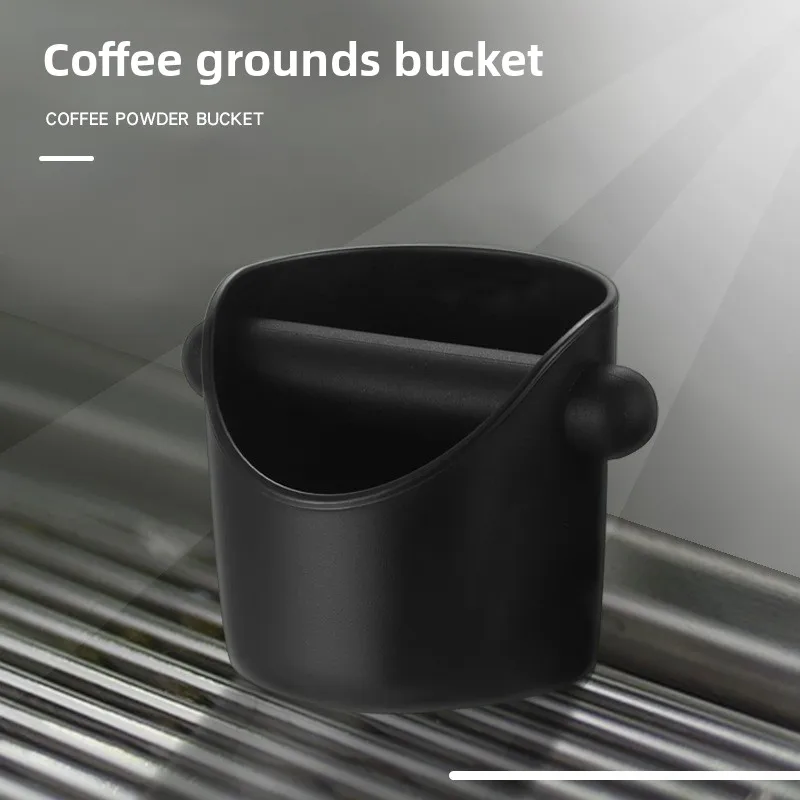 Silent Knock Box Quiet Espresso Tamping Bin, Professional Anti-Slip Shock-Absorbent Coffee Grounds Dumping for Barista Home Cafe