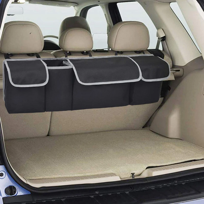 

Регулируемый органайзер для багажника автомобиля, сумка для хранения на заднем сиденье большой емкости для салона автомобиля