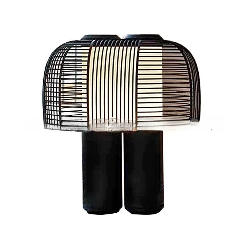 

American wrought iron double bedroom bedside lamp creative study living room decoration model room