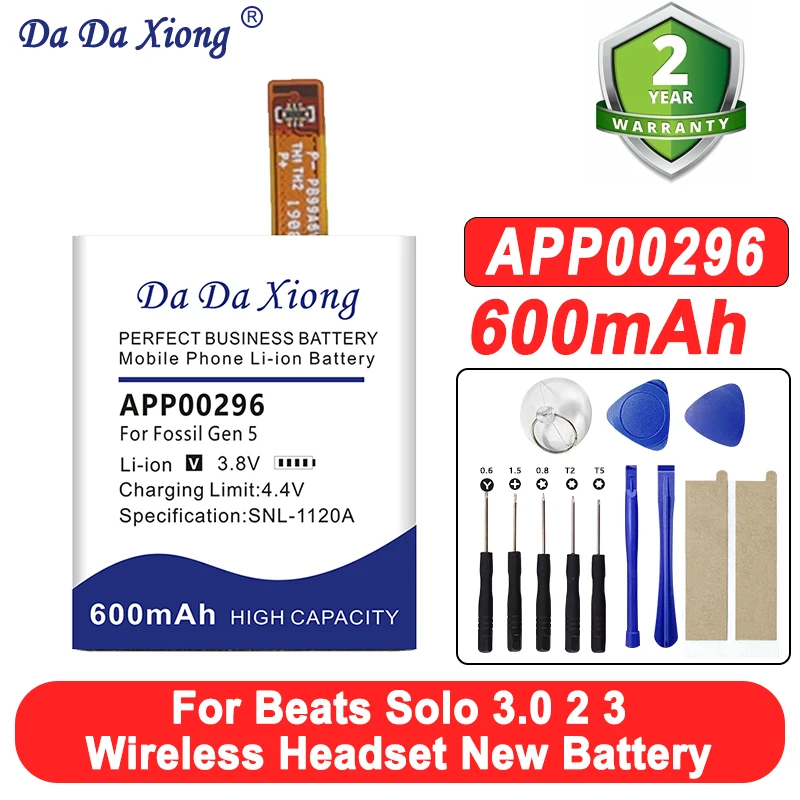 

Brand-New Genuine Battery For Fossil Gen 5 Julianna HR FTW6035 APP00296 600mAh 3.8V Batteria + Tools