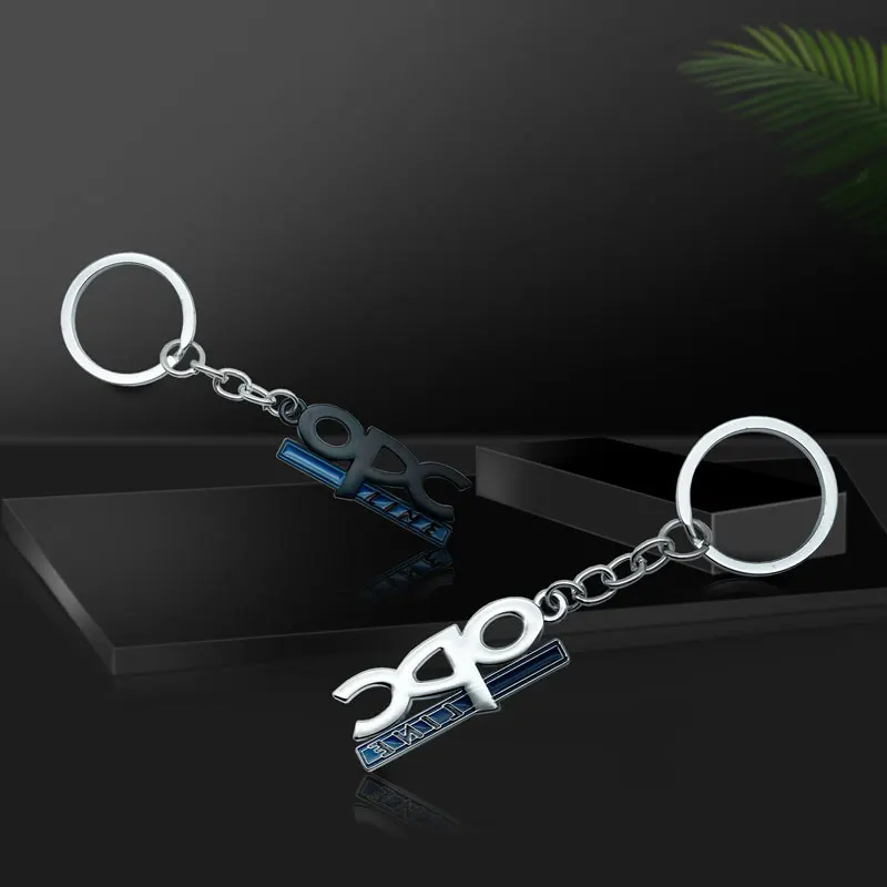 Creative Zinc Alloy Metal OPC Line Emblem Car KeyChain Key Ring Accessories For Opel Astra G H J K F Mokka Insignia Zafira Corsa