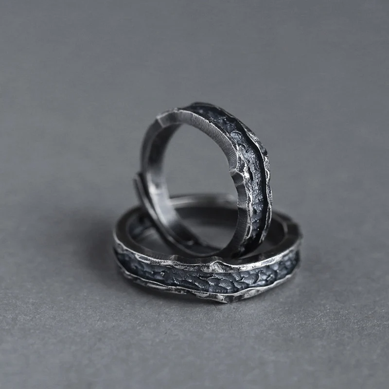 New Abyss Ring Male Couple Ring Handmade Retro Simple Men's and Women's Rings