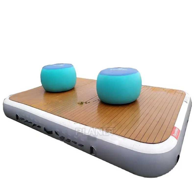 

For Outdoor Lake Inflatable Floating Dock Large Leisure Swim Dock Platform For Yacht Custom Inflatable Floating Dock Platform