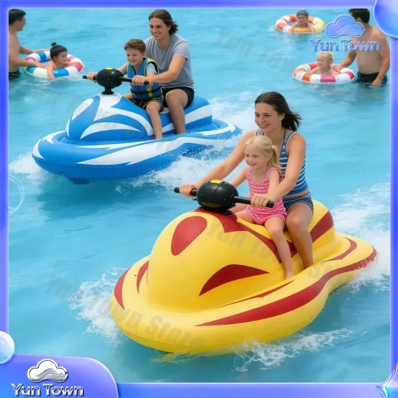 Inflatable Electric Water Scooter for Kids and Adults 6-8KM/H IPX7 Waterproof Jet Ski for Swimming Pool Motorized Float