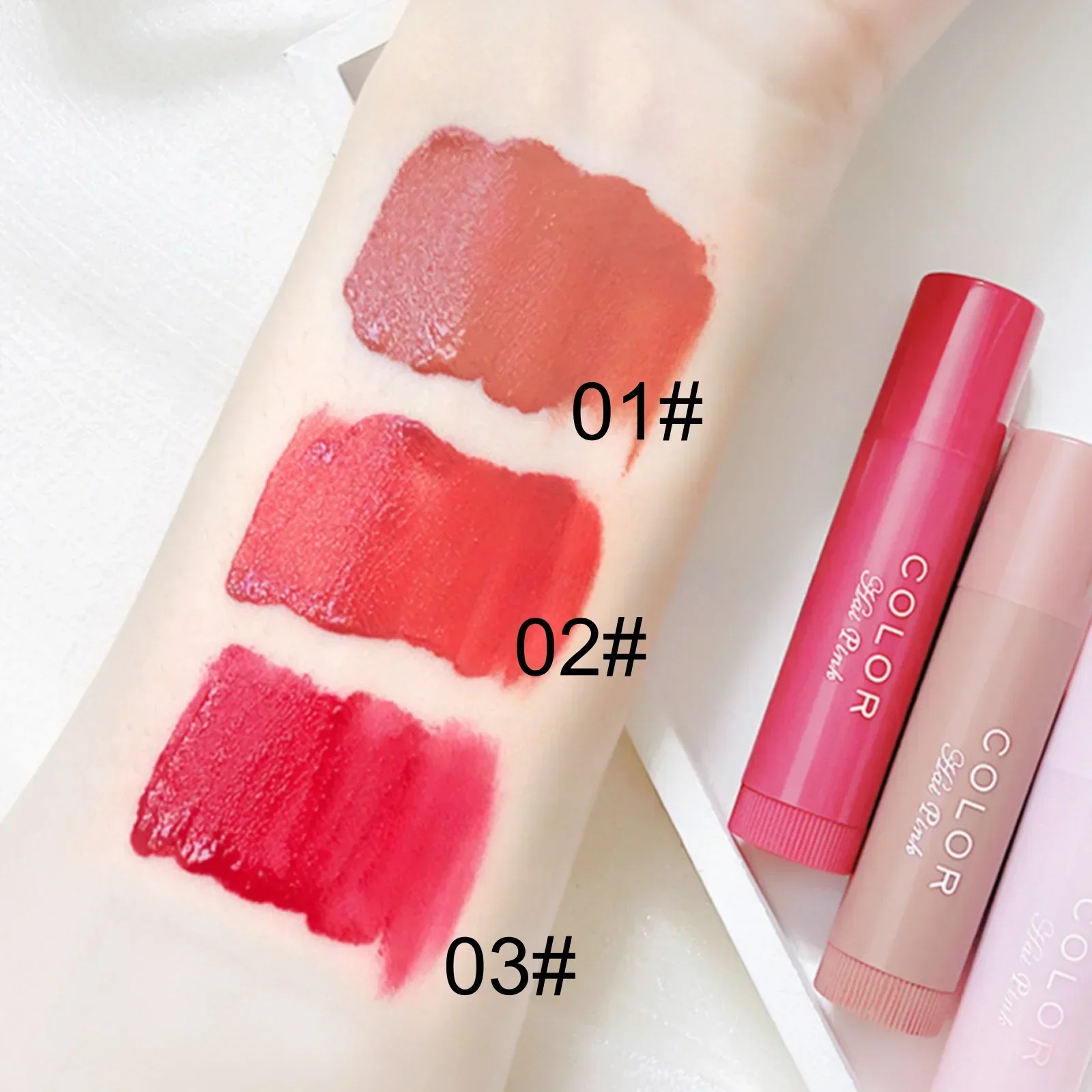 1PC Moisturizing สีลิปสติก Lip Balm กันน้ํา,บํารุงและไม่เหนียวเหนอะหนะ,ลิปกลอส, Beauty LIPS แต่งหน้าเครื่องสําอาง