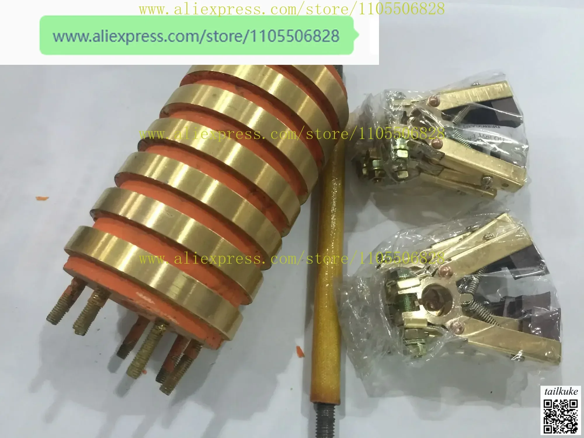 

Collecting Ring Copper Ring+carbon Brush Conductive Slip Ring 7-way Inner Diameter 25/30/35mm OD71 Height 121 Slot Width 8mm