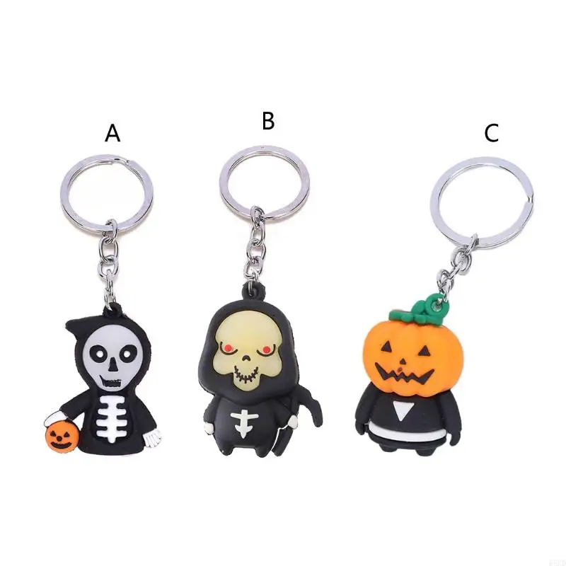

B5XD Стильные Keyrings Halloween для ключевых сетей для автомобильного офиса Дом Дом Призрак Reape