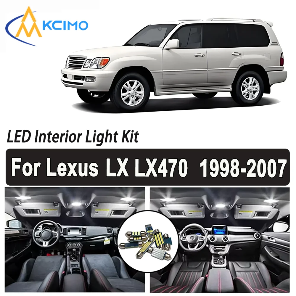 

Kcimo LED For Lexus LX LX470 (1998-2007) Premium Bright LED Interior Dome Map Trunk Light Kit Car Led Lamps Canbus Car LED Light