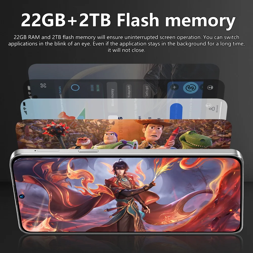 K-Touch Smartphone S26 Ultra 7.3 Inch Android 15 Mobile Phones Original Cell phone 16+48MP Camera 7800mAh 5G Dual SIM Face Unlocked Cellphones