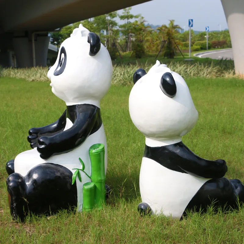 Cartoon animal seat sculpture outdoor fiberglass courtyard shopping mall park kindergarten (purchase 2 pieces for delivery)