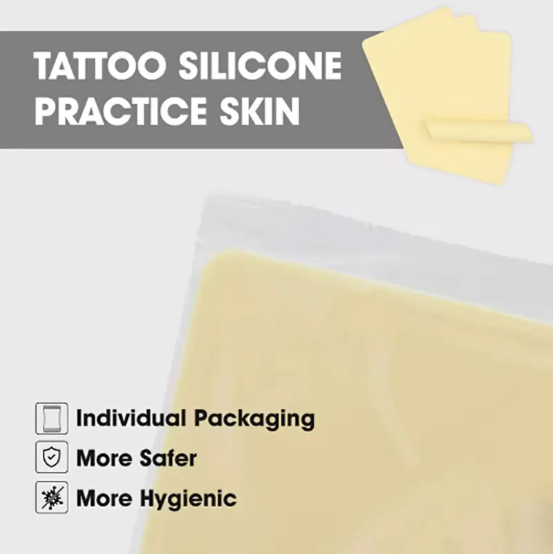 5/3Pcs  Blank Tattoo Practice Skin Double Sides Tattoo Skin for Beginners and Experienced Tattoo Artists