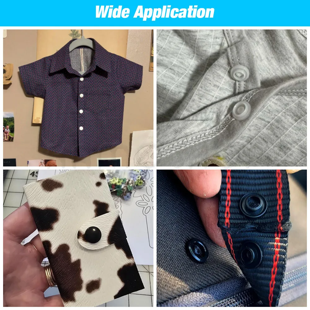 Plastic Snaps Fastener Pliers Kit T5 Resin Button Press Buckle with Installing Machine for DIY Sewing Project Clothing Handbags