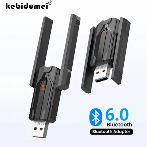 USB Bluetooth Dongle Adapter Bluetooth 6.0 Adapter Bluetooth Receiver & Transmitter for PC Keyboard/Mouse/Headphone/Speak