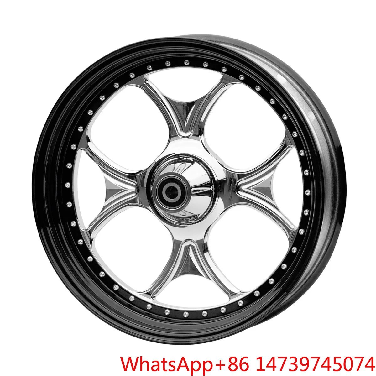 Black Color Aluminum Alloy Wheel Accessories For Front & Rear Compatible With For Harley 08-later FLSTF FLSTFB FLSTFBS NewZhang