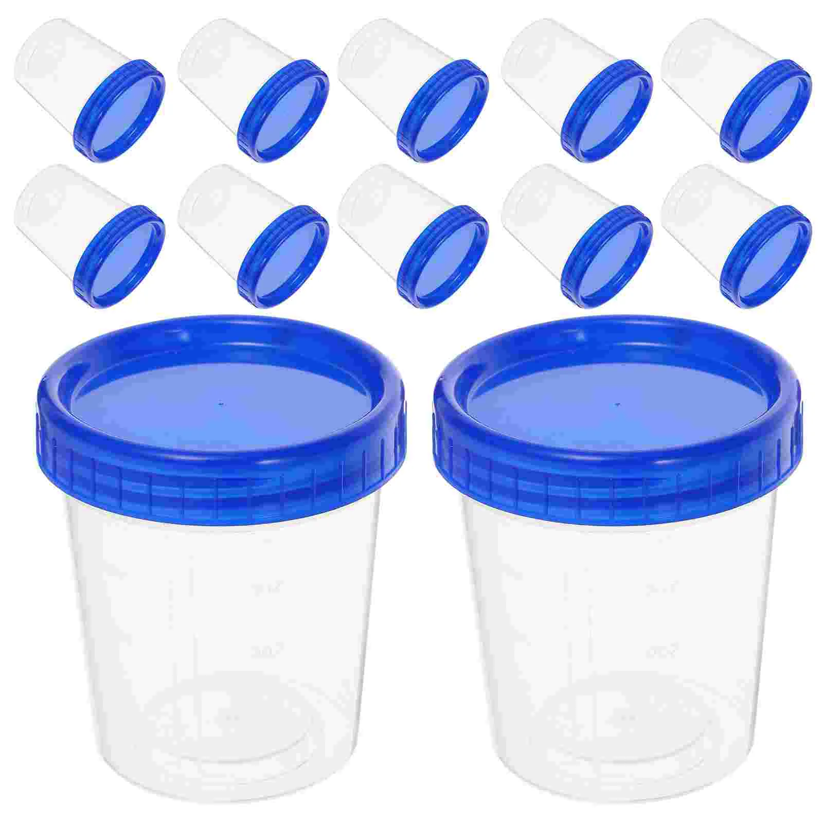 12 Pcs Measuring Cup Mixing Cups Screw- On Lids with Specimen Liquid 120ml Test Scale