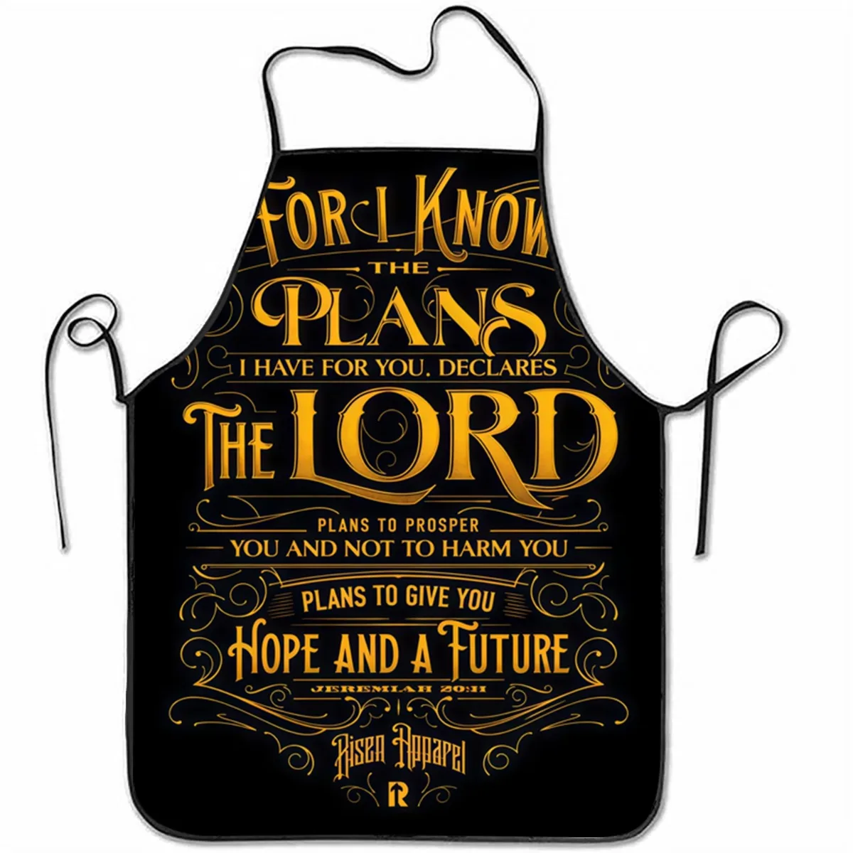 1pc Of A Brand New Fun Bible Verse Quote Apron With Decorative Design, Suitable For Adults Of All Genders, Made Of Polyester, Pe