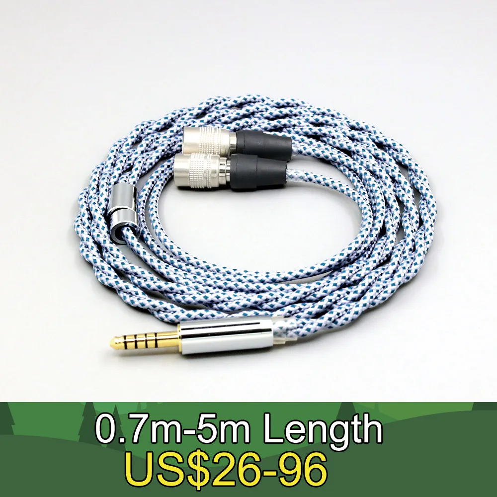 99% Pure Silver Mix Graphene OCC Shielding Earphone Cable For Mr Speakers Alpha Dog Ether C Flow Mad Dog AEON LN008655