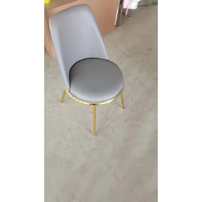 Luxury Genuine Leather Upholstered PU Dining Chairs - Modern Style for Outdoor Use view 5