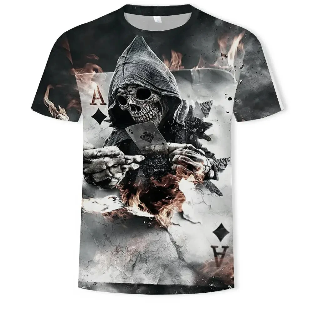 Schädel männer T-shirt 3D Gedruckt Muster Kurzarm Mode Übergroßen männer Bekleidung Neue Casual Tops Sommer männer T-shirt