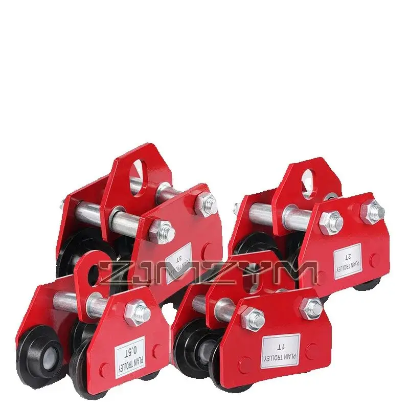 Material Handling Tools Lifting Crane Accessories Hand-carrying Cart Manual Trolley 0.5/1/2/3T Hand pusher For Driving Trolley